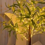 LED simulation green plant landscaping luminous tree eucalyptus leaves olive leaves eucalyptus leaves coconut trees