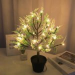 Popular LED simulation potted tree lights garden balcony landscaping atmosphere lighting cross-border decorative lights