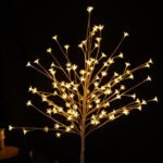 LED simulation tree branch lights room layout outdoor landscaping white tree lights festive atmosphere decorative tree lights