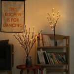 LED simulated tree branch lanterns bedroom room holiday decoration lights Nordic fresh style warm color setting