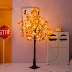 LED simulated maple leaf tree lamp USB holiday atmosphere decorative lamp indoor and outdoor decoration landscaping