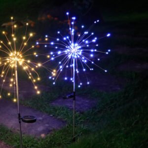 Solar outdoor waterproof decorative lights atmosphere landscaping decoration fireworks lights garden courtyard balcony outdoor