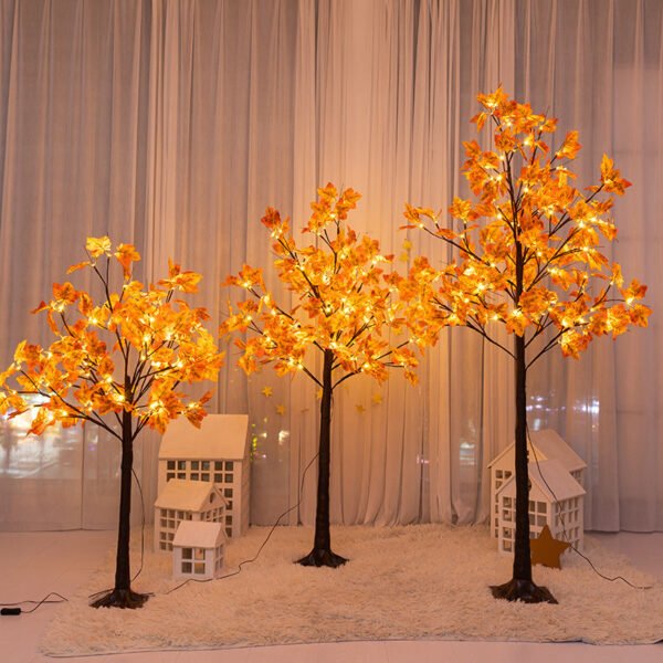 LED simulated maple leaf tree lamp USB holiday atmosphere decorative lamp indoor and outdoor decoration landscaping