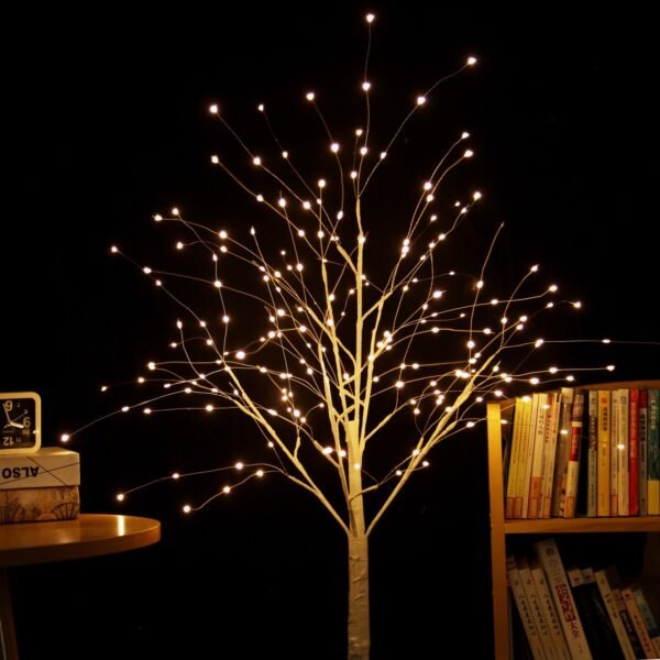 LED simulated birch tree copper wire lamp warm color courtyard landscape room layout festive landscape lighting atmosphere decoration