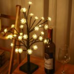 Bedroom LED simulation tree branch lights indoor hotel atmosphere battery box decorative lights Christmas decorative tree branch lights