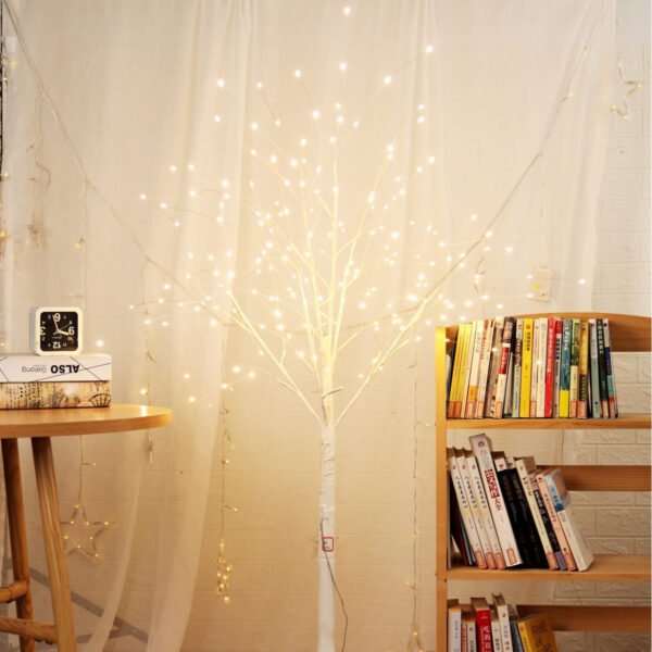 LED simulated birch tree copper wire lamp warm color courtyard landscape room layout festive landscape lighting atmosphere decoration