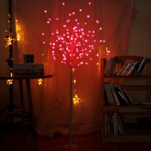 LED simulation tree branch lights room layout outdoor landscaping white tree lights festive atmosphere decorative tree lights