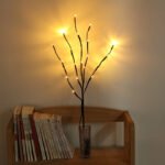 LED simulated tree branch lanterns bedroom room holiday decoration lights Nordic fresh style warm color setting